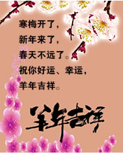 寒梅開了，新年來了